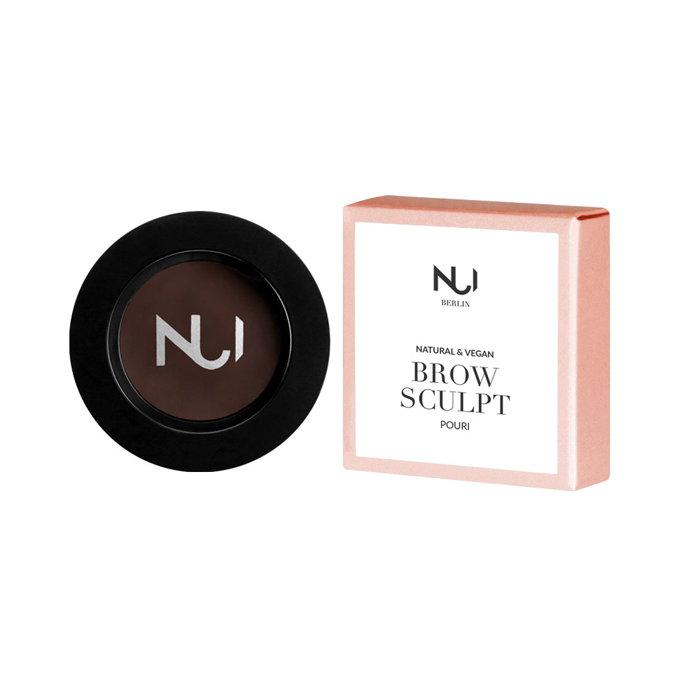 Veganes natürliches nachhaltiges Naturkosmetik Augenbrauenwachs Brow Sculpt mattes kühles Dunkelbraun