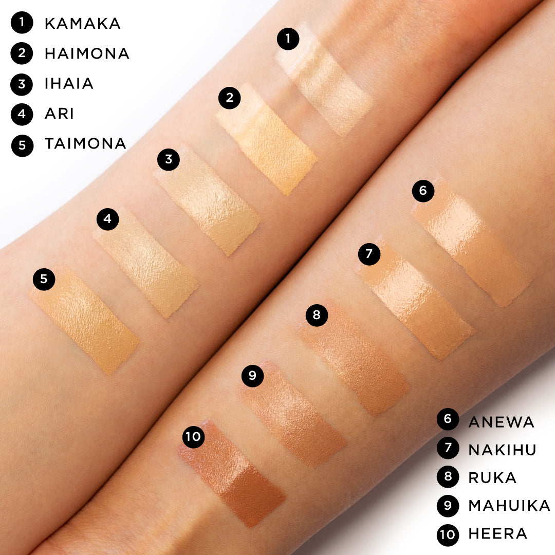 natürliche vegane Naturkosmetik concealer swatches auf arm